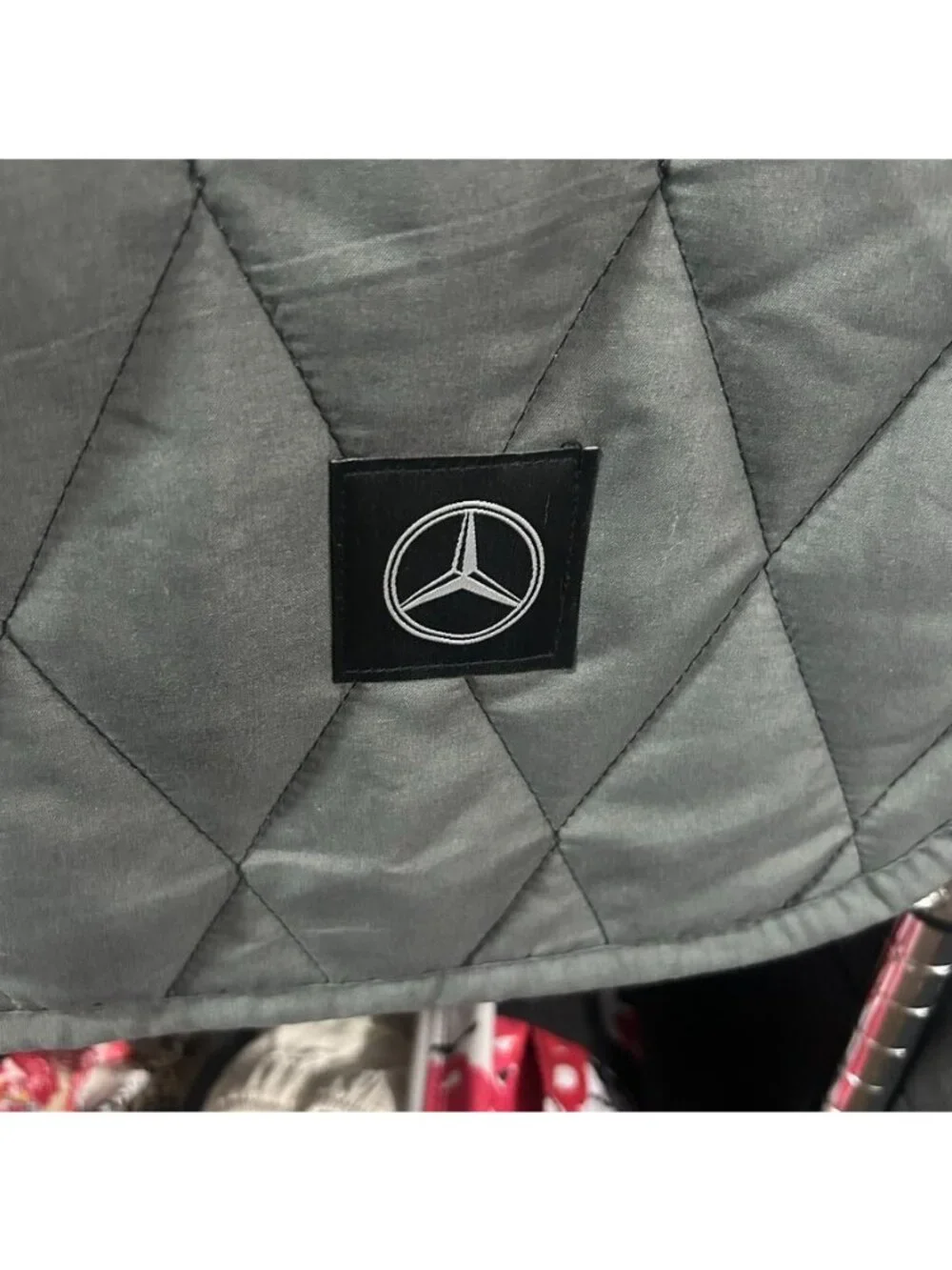 Mercedes-Benz Quilted Gray/Black Pet Seat Cover Blanket 52”x75” Adj Straps Logo